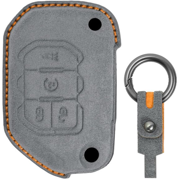 Compatible Key Fob Cover for Jeep Grand Cherokee Dodge Charger Challenger Durango Journey Dart Chrysler 300 Key Case Holder Protector Keychain