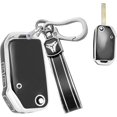 thumbnail image 1 of Key Fob Cover Compatible with Kia Forte Seltos Soul Sportage Sorento Cerato Telluride 2019-2020 3 Button Soft TPU Keychain Case Holder Protector,Black-a Keychian, 1 of 6