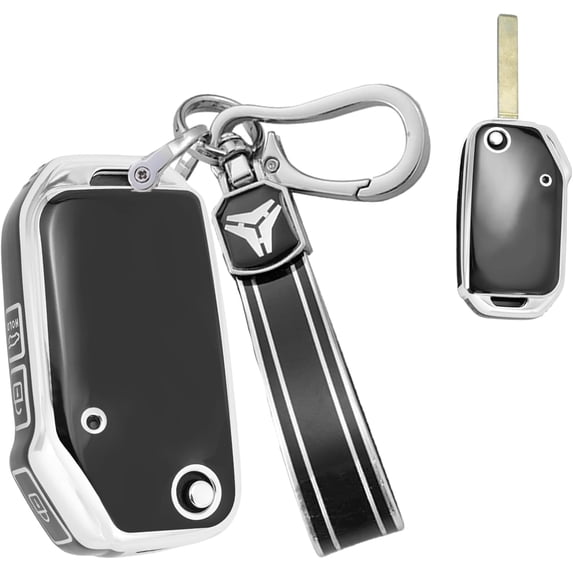 Key Fob Cover Compatible with Kia Forte Seltos Soul Sportage Sorento Cerato Telluride 2019-2020 3 Button Soft TPU Keychain Case Holder Protector,Black-a Keychian