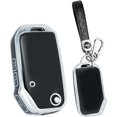 thumbnail image 1 of Key Fob Cover Compatible with Kia Forte Seltos Soul Sportage Sorento Cerato Telluride 2019-2020 3 Button Soft TPU Keychain Case Holder Protector,Black-b Keychian, 1 of 7