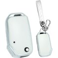 thumbnail image 1 of Key Fob Cover Compatible with Kia Forte Seltos Soul Sportage Sorento Cerato Telluride 2019-2020 3 Button Soft TPU Keychain Case Holder Protector,White-b Keychian, 1 of 7