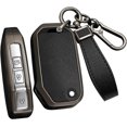thumbnail image 1 of Key Fob Cover Compatible with Kia Seltos Forte Sportage K5 Soul Sorento Cerato Telluride NIRO 2019-2025 4 Button Leather Metal TPU Zinc Alloy Flip Key Keychain Case Holder Protector, 1 of 7