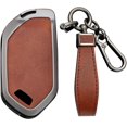 thumbnail image 1 of Key Fob Cover Compatible with Kia Telluride Sorento K3 K4 K5 K5GT-LINE K8 Sportage Carnival EV6 EV9 Picanto Morning 2022-2026 5 Button Keychain Case Holder Protector,A Brown, 1 of 9