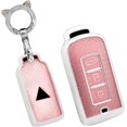 thumbnail image 1 of Key Fob Cover Compatible with Mitsubishi Asx Eclipse Cross Lancer Fortis Outlander Ex Pajero Sport Rvr L200 Pajero Colt 3 Button Keychain Case Holder Protector,Cat keychain-Pink, 1 of 9