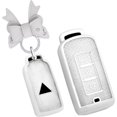 thumbnail image 1 of Key Fob Cover Compatible with Mitsubishi Asx Eclipse Cross Lancer Fortis Outlander Ex Pajero Sport Rvr L200 Pajero Colt 3 Button Keychain Case Holder Protector,Butterfly keychain-White, 1 of 9