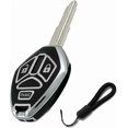 thumbnail image 1 of Key Fob Cover Compatible with Mitsubishi Lancer Eclipse Spyder Endeavor Galant Mirage Outlander Sport 2007-2015 3 Button TPU Carbon Fiber Keychain Case Holder Protector,3 Buttons Silver Black, 1 of 6