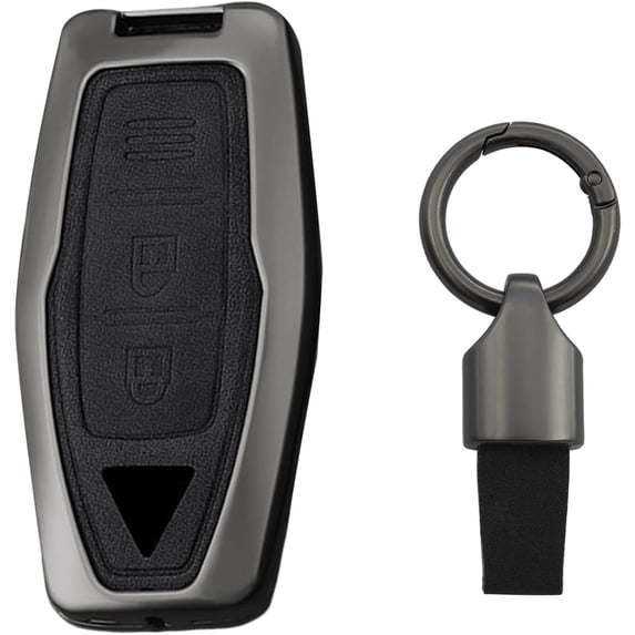 Key Fob Cover Compatible with Mitsubishi Outlander Pajero Sport L200 Delica Mini eK Colt 2021-2026 3 Button Keychain Case Holder Protector,2 Button Black