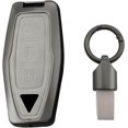 thumbnail image 1 of Key Fob Cover Compatible with Mitsubishi Outlander Pajero Sport L200 Delica Mini eK Colt 2021-2026 3 Button Keychain Case Holder Protector,3 Button Grey, 1 of 9