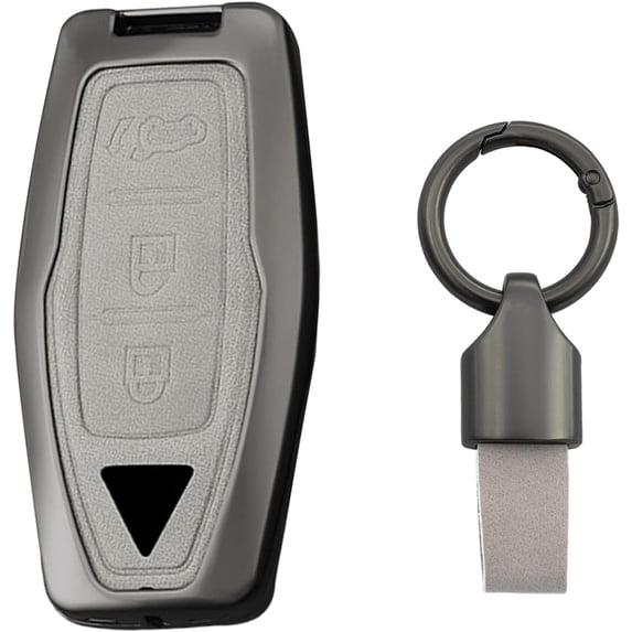 Key Fob Cover Compatible with Mitsubishi Outlander Pajero Sport L200 Delica Mini eK Colt 2021-2026 3 Button Keychain Case Holder Protector,3 Button Grey