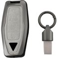thumbnail image 1 of Key Fob Cover Compatible with Mitsubishi Outlander Pajero Sport L200 Delica Mini eK Colt 2021-2026 3 Button Keychain Case Holder Protector,4 Button Grey, 1 of 9