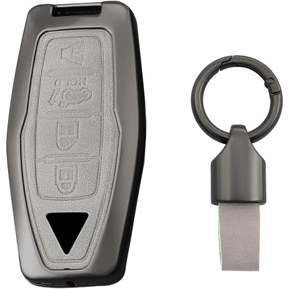 Key Fob Cover Compatible with Mitsubishi Outlander Pajero Sport L200 Delica Mini eK Colt 2021-2026 3 Button Keychain Case Holder Protector,4 Button Grey