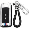 thumbnail image 1 of Key Fob Cover Compatible with Mitsubishi Outlander Sport Eclipse Cross ASX Mirage RVR Lancer Fortis Ex 2 Button Keychain Case Holder Protector,2 button-Silver, 1 of 7