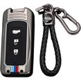 thumbnail image 1 of Key Fob Cover Compatible with Mitsubishi Outlander Sport Eclipse Cross ASX Mirage RVR Lancer Fortis Ex 2 Button Keychain Case Holder Protector,3 button-Black, 1 of 7