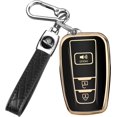 thumbnail image 1 of Key Fob Cover Compatible with Toyota 4Runner CHR RAV4 Camry Corolla Avalon Prius Highlander GT86 2016-2024 3 Button Keychain Case Holder Protector,Black, 1 of 6