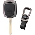 thumbnail image 1 of Key Fob Cover Compatible with Toyota 4Runner Corolla Cross Tacoma Tundra RAV4 Highlander Sequoia Prius 2012-2024 Leather 3 Button Keychain Case Holder Protector,2 Button Black, 1 of 9