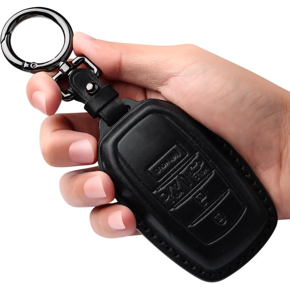 Key Fob Cover Compatible with Toyota Camry 4Runner Land Cruiser Tundra Corolla Prius RAV4 Highlander 2025-2026 Keychain Case Holder Protector,Black,5 buttons