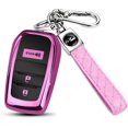 thumbnail image 1 of Key Fob Cover Compatible with Toyota Camry 4Runner RAV4 Tundra Tacoma Corolla Grand Highlander 2025-2026 3/4 Button TPU Keychain Case Holder Protector,pink, 1 of 4