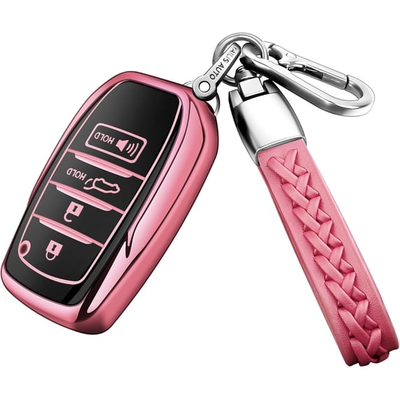 Key Fob Cover Compatible with Toyota Camry 4Runner Venza RAV4 Prime Land Cruiser Grand Highlander Tacoma Corolla Prius Crown Tundra Hilux Mirai 2016-2026 4/5 Button Keychain Case Holder Protector