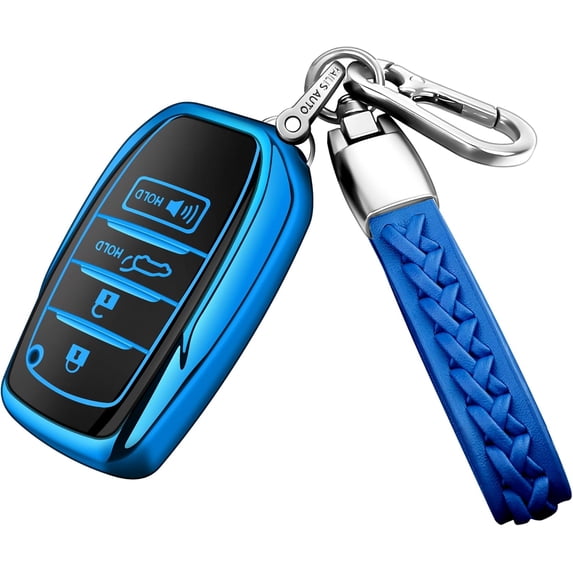 Key Fob Cover Compatible with Toyota Camry 4Runner Venza RAV4 Prime Land Cruiser Grand Highlander Tacoma Corolla Prius Crown Tundra Hilux Mirai 2016-2026 4/5 Button Keychain Case Holder Protector