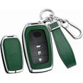 thumbnail image 1 of Key Fob Cover Compatible with Toyota Camry Corolla Cross Tundra Highlander Land Cruiser Grand Highlander Prius 2019-2026 4 Button Keychain Case Holder Protector,A Keychain Silver Green, 1 of 9