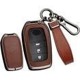 thumbnail image 1 of Key Fob Cover Compatible with Toyota Camry Highlander Land Cruiser Grand Highlander Prius 2019-2026 3/4/5/6 Button Keychain Case Holder Protector,A Keychain Gun Brown, 1 of 9
