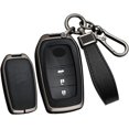 thumbnail image 1 of Key Fob Cover Compatible with Toyota Camry Highlander Land Cruiser Grand Highlander Prius 2019-2026 3/4/5/6 Button Keychain Case Holder Protector,A Keychain Gun Black, 1 of 9