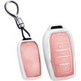 thumbnail image 1 of Key Fob Cover Compatible with Toyota Fortuner RAV4 Prime Tacoma Camry XSE Corolla Cross Land Cruiser CHR Hilux Tundra Highlander Grand Highlander Crown 2016-2026 4 Button Keychain,A Pink, 1 of 9