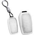 thumbnail image 1 of Key Fob Cover Compatible with Toyota Fortuner RAV4 Prime Tacoma Camry XSE Corolla Cross Land Cruiser CHR Hilux Tundra Highlander Grand Highlander Crown 2016-2026 4 Button Keychain,A White, 1 of 9