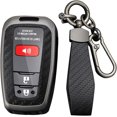 thumbnail image 1 of Key Fob Cover Compatible with Toyota Highlander RAV4 Camry Corolla Avalon C-HR Prius Prius Prime GT86 2016-2024 Keychain Case Holder Protector,B-keychain, 1 of 7