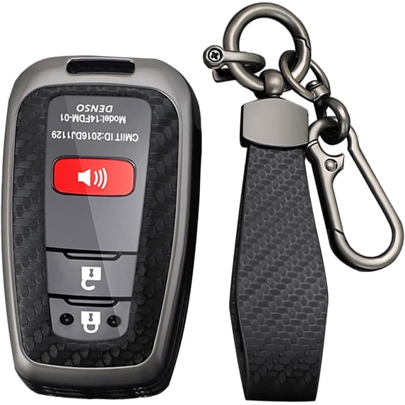 Key Fob Cover Compatible with Toyota Highlander RAV4 Camry Corolla Avalon C-HR Prius Prius Prime GT86 2016-2024 Keychain Case Holder Protector,B-keychain