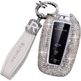thumbnail image 1 of Key Fob Cover Compatible with Toyota Prius Camry Corolla CHR RAV4 Land Cruiser Highlander Avalon GT86 2017-2026 4 Button Keychain Case Holder Protector,White, 1 of 9