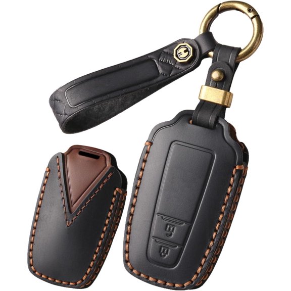 Key Fob Cover Compatible with Toyota RAV4 Camry Avalon Corolla Highlander C-HR Prius 2018-2024 4 Button Keychain Case Holder Protector,2 Button Black,2 button