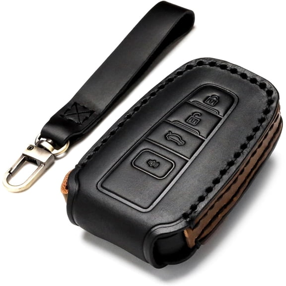 Key Fob Cover Compatible with Toyota RAV4 Camry Corolla Avalon Tacoma Highlander 4Runner Tundra Prius 2016-2022 Keychain Case Holder Protector,An-black