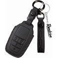 thumbnail image 1 of Key Fob Cover Compatible with Toyota RAV4 Camry Tacoma Corolla Sienna Tundra Prius Grand Highlander 2018-up Keychain Case Holder Protector,4-BTN-Sliding-Door-Black, 1 of 9