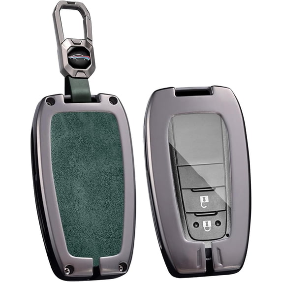 Key Fob Cover Compatible with Toyota RAV4 Hybrid Camry Hybrid Corolla XSE C-HR Corolla Hatchback Prado 2012-2026 2/3/4 Button Keychain Case Holder Protector,Short keychain Green