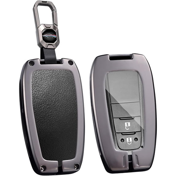 Key Fob Cover Compatible with Toyota RAV4 Hybrid Camry Hybrid Corolla XSE C-HR Corolla Hatchback Prado 2012-2026 2/3/4 Button Keychain Case Holder Protector,Short keychain Black
