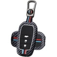thumbnail image 1 of Key Fob Cover Compatible with Toyota Yaris GR Corolla Cross Yaris Hybrid Hilux C-HR 2020-2024 2 Button Keychain Case Holder Protector,3 Buttons C Grey, 1 of 6