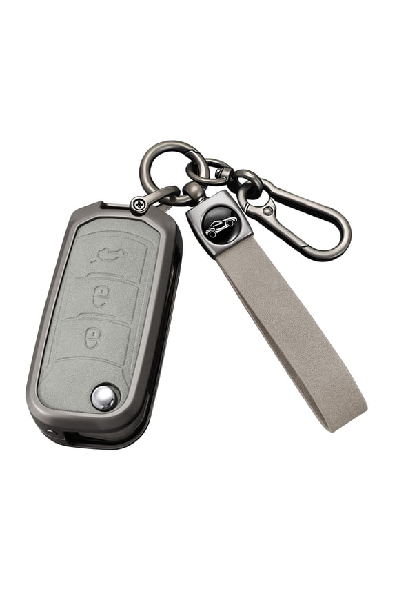 Key Fob Cover Compatible compatible with Fit for Trumpchi GS3 GS4 GS5 GS7 GS8 M6 M8 GA3 GA4 GA5 GA6 GA8 2018 2019 2020 Leather Zinc Alloy Folding Smart Key Shell B Type Key Case Holder Protector