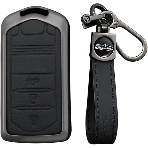 Key Fob Cover Compatible with Acura MDX TL ILX TLX ZDX RDX TSX 2009-2014 4 Button Keychain Case Holder Protector,3 Button Black