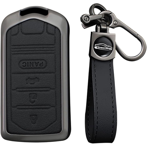Key Fob Cover Compatible with Acura MDX TL ILX TLX ZDX RDX TSX 2009-2014 4 Button Keychain Case Holder Protector,4 Button Black