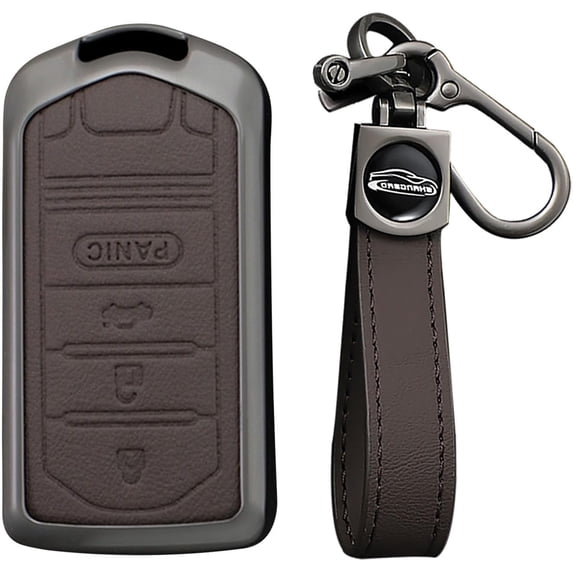 Key Fob Cover Compatible with Acura MDX TL ILX TLX ZDX RDX TSX 2009-2014 4 Button Keychain Case Holder Protector,4 Button Brown