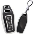 thumbnail image 1 of Key Fob Cover Compatible with Audi A5 A5L A6 A6L Q6L Q6 RS Q6 RS6 SQ6 S6 Keychain Case Holder Protector,Short Keychain-black, 1 of 7