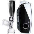 thumbnail image 1 of Key Fob Cover Compatible with BMW IX I7 X7 3 4 5 7 Series 740i M3 Keychain Case Holder Protector,A Black, 1 of 7
