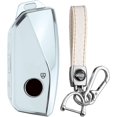 thumbnail image 1 of Key Fob Cover Compatible with BMW IX I7 X7 3 4 5 7 Series 740i M3 Keychain Case Holder Protector,B White, 1 of 4