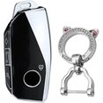 thumbnail image 1 of Key Fob Cover Compatible with BMW IX I7 X7 3 4 5 7 Series 740i M3 Keychain Case Holder Protector,C Black, 1 of 4