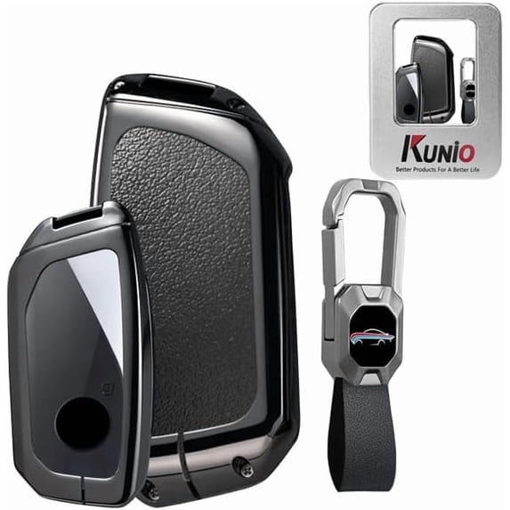 Key Fob Cover Compatible with BMW IX IX3 I5 I7 740i 760i X1 X3 X5 X6 X7 XM 2024-2025 Keychain Case Holder Protector,Black