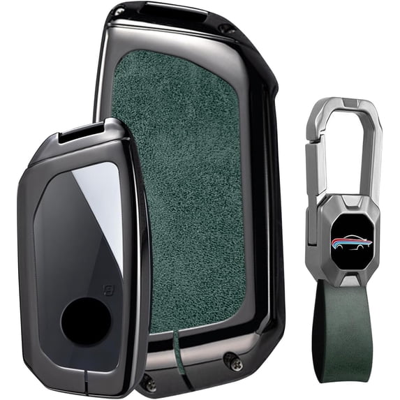 Key Fob Cover Compatible with BMW IX IX3 I5 I7 740i 760i X1 X3 X5 X6 X7 XM 2024-2025 Keychain Case Holder Protector,Green