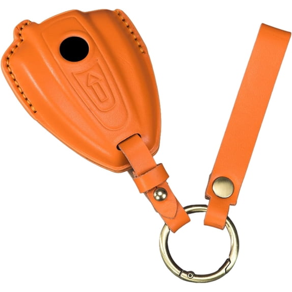 Key Fob Cover Compatible with BMW R18 R18B R18TC R1 2020-2025 2 Button Keychain Case Holder Protector,Long Keychain-orange