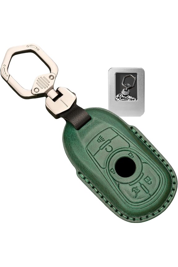 Key Fob Cover Compatible with Buick Envista Encore GX Enclave Envision Lacrosse GL8 Regal Tourx Keychain Case Holder Protector,Green