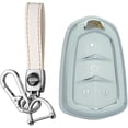 thumbnail image 1 of Key Fob Cover Compatible with Cadillac Escalade CTS ATS STS Keychain Case Holder Protector,A White, 1 of 7